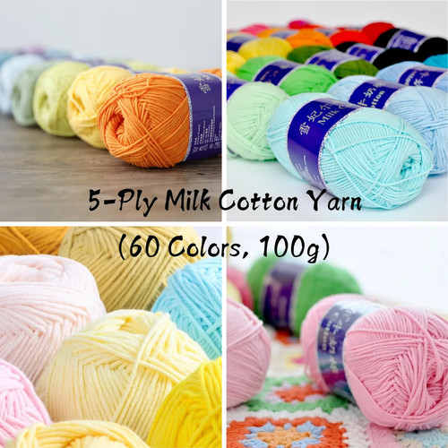 Ply milk cotton yarn 100 - cotton,