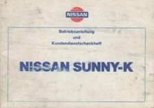 Nissan Sunny-K Owners Manual 1985 Owners Manual Handbook B 11 BA