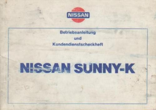 Nissan sunny owners manual - sunny-k,