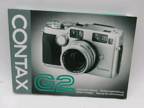Contax camera instruction - contax, g2