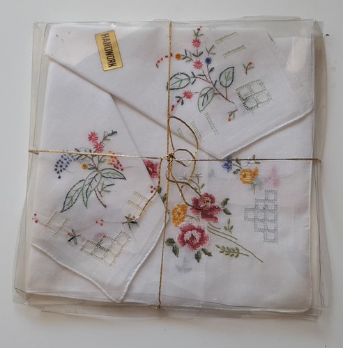 Vintage three hand embroidered - three,