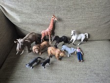 Schleich Animal Figures Bundle Bear Fell Pony Lion Wolf Cats Vet