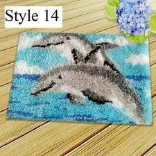 DIY Mat Latch Hook Rug Making Kit Beginners Do It Yourself Embroidery Craft Kit