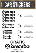 10x Brembo Calipers Stickers