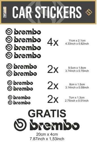 10x brembo calipers stickers - 10x,