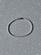 Sterling Silver Thin Diamond Bracelet