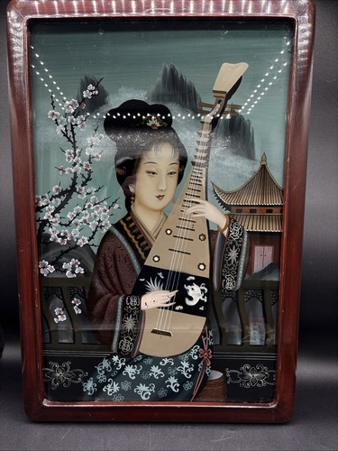 Reverse glass chinese painting - reverse,