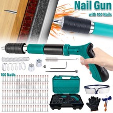 Woodworking Integrated Air Nailer Kit Manual Steel Nail Gun Nailer with 100 Nail