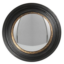 Antiqued Black Round Convex