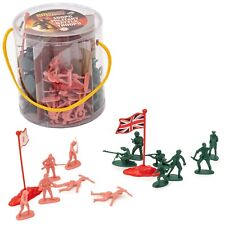Combat Mission NATO Forces Plastic Toy Soldiers Set 100 Piece in Storage Tub