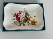 Vintage Coalport Osso Cina Ludlow Floreale Fiori Piccolo Pin Piatto Inscatolato