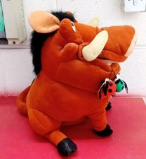 Vintage DISNEY LION KING PUMBA 17” WARTHOG EATING BUGS PLUSH SOFT TOY 