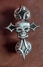 Iron Cross Skull Metal Enamel