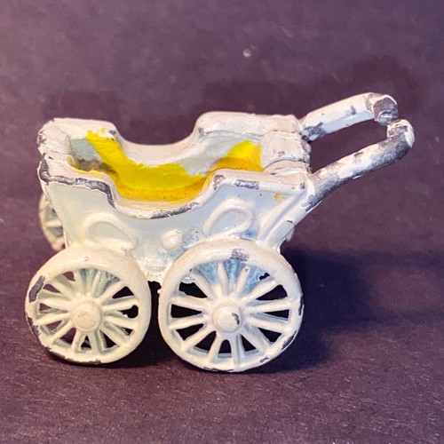 Vintage metal baby carriage - baby,
