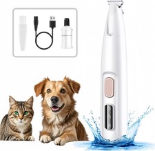 Pet Dog Electric Groomer Trimmer LED Waterproof Pet Foot Hair Cat Dog Paw Shaver