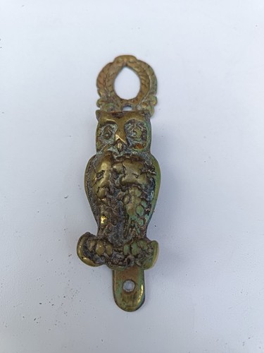 Brass owl door knocker solid - owl,