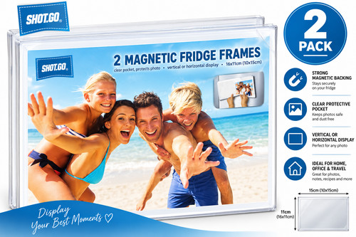 Magnetic fridge photo frames - fridge,