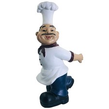 Elegant Resin Chef Statue Wine