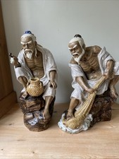 Two Mudman Collectible Chinese Figurines. 50cm(19x12inches) x30cm
