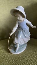 NAO by Lladro Figurine, Girl With Hoop #297 With Original Box - Discontinued 
