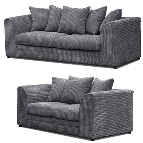 Jumbo cord corner sofa suite - corner,