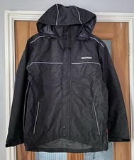 New Small Scania Official Mens Truck Gear Black Waterproof Full Zip Jacket Coat