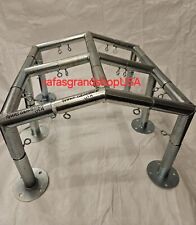 6 Leg Canopy Low Peak 10x20 Fittings Set 1-5/8'' Carport Frame Shed Tent 102 Deg