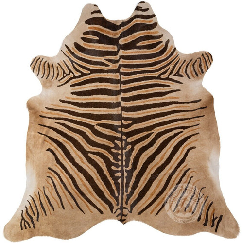 Real cowhide rug wild zebra - real,