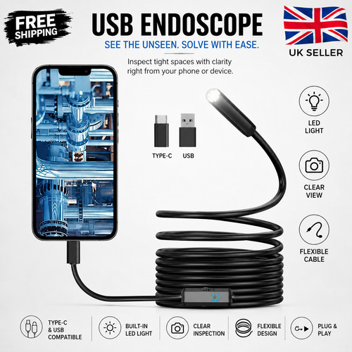 Usb type endoscope borescope - usb, c