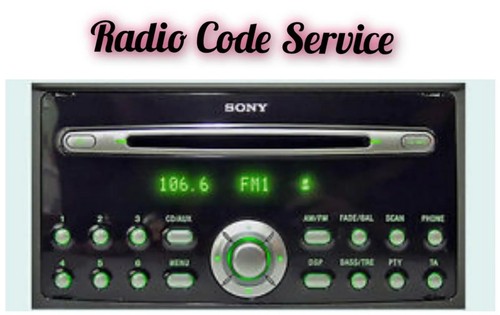 Ford radio pin code - radio, service