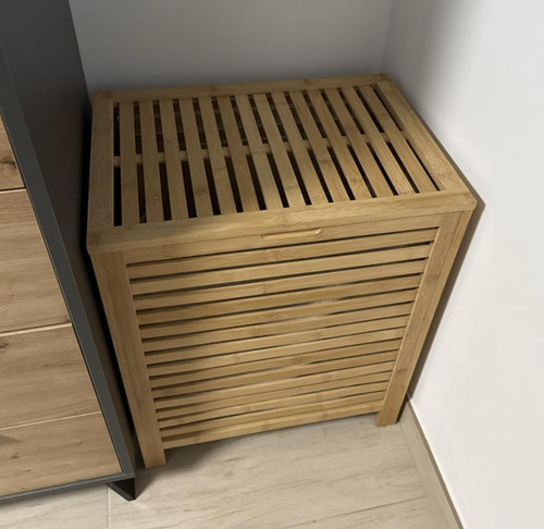 Wooden laundry basket - laundry, solid