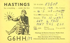 1 x QSL Card UK G6HH/M