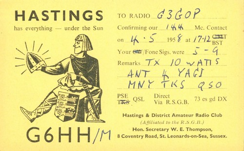 Qsl card g6hh - uk,