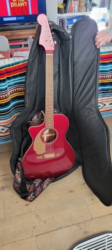 Fender acoustic guitar red - fender,