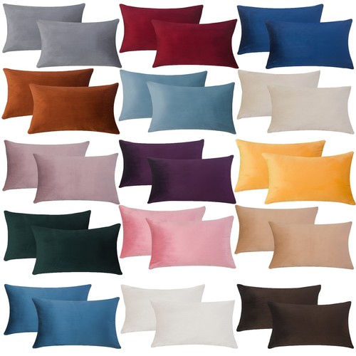 Plain velvet cushions - cushions, covers