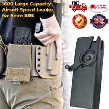 Airsoft Paintball Plastic BB Speed Loader Hand Crank Quick Loader 1600rd Rounds