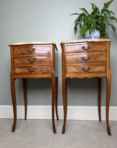 French marquetry bedside - marquetry,