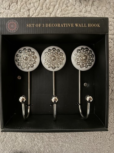 Metal ceramic hook wall coat - metal,