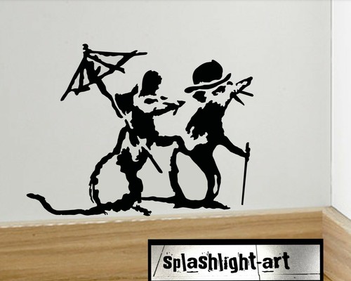 Banksy rat couple paris - banksy, rat-couple