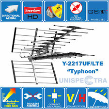 Unispectra®  "TYPHOON" - SUPER High Gain Pro HD TV AERIAL Freeview LTE Protected