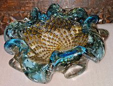 Vintage Murano Blue Wave