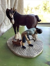 Shire Horse And Ferrier Figure By Heredities PDG20
