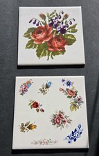 Set of 2 Vintage Floral