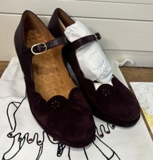 Chie Mihara  UK 5 (38) Dark Red/Wine Suede Strappy Block Heel Shoes Julieta