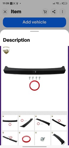 Rear spoiler black roof - rear,