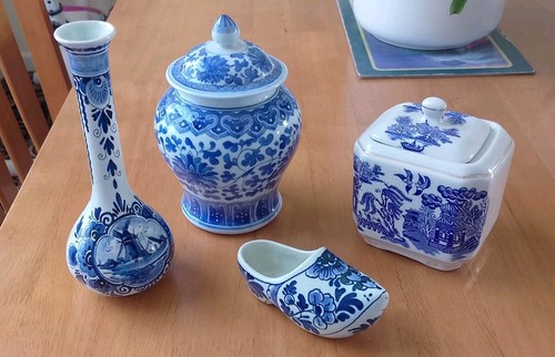 Vintage blue and white - vintage,