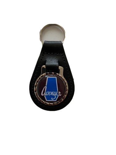 Black leather keyring - , keyring/