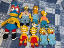 Vintage 1990 The Simpsons Homer Bart Lisa Plastic Head Doll Soft Toy Plush