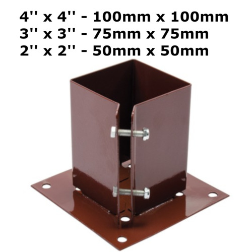 Bolt down post shoe support - down,