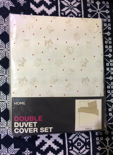 Double duvet cover set owls - cover,